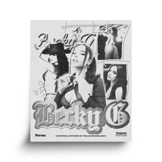 "Becky G" BW Poster - Persos